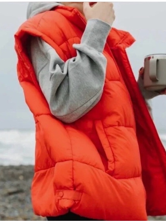 FP Movement by Free People Jackets & Blazers - NWT Free People Orange red In A Bubble Puffer Vest